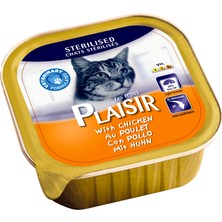 Plaisir Pate Tavuk Sterilised 100gr Plaisir Yaş Kedi Maması