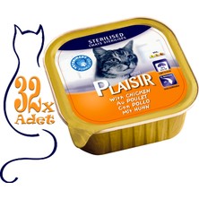 Plaisir Pate Tavuk Sterilised 100gr Plaisir Yaş Kedi Maması 32ADET