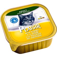 Plaisir Pate Hindi Etli 100gr Plaisir Yaş Kedi Kedi Maması 12ADET