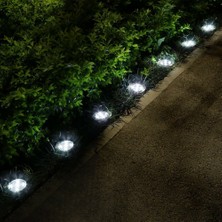 Moonlight 8-Led Gömülü Güneş Enerjisi Işık Yer Altı Lambası Açık Yol Yolu Bahçe Zemin Kaplaması  (Yurt Dışından)