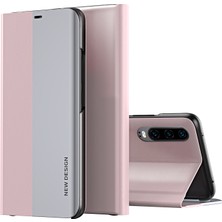 Eabhulie Huawei P30 İçin İnce Flip Deri Manyetik Kılıf Kapaklı Pembe (Yurt Dışından)