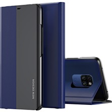 Eabhulie Huawei Mate 20 İçin İnce Flip Deri Manyetik Kılıf Kapaklı Lacivert (Yurt Dışından)