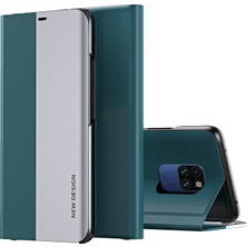 Eabhulie Huawei Mate 20 İçin İnce Flip Deri Manyetik Kılıf Kapaklı Yeşil (Yurt Dışından)