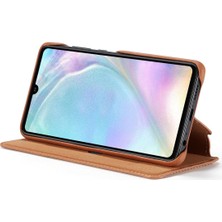 Eabhulie Huawei P30 İçin İnce Flip Pu Deri Manyetik Standlı Shockproof Kılıf (Yurt Dışından)