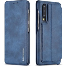 Eabhulie Huawei P30 İçin İnce Flip Pu Deri Manyetik Standlı Shockproof Kılıf (Yurt Dışından)