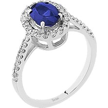 Sirius Oval Safir Ve Pırlanta Taşlı Yüzük 0403R0020
