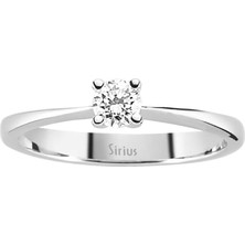 Sirius D Renk 0,24 Karat Pırlanta Tektaş Yüzük 0404R0148
