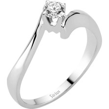 Sirius G Renk 0,24 Karat Pırlanta Tektaş Yüzük 0401R0049