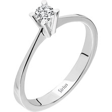 Sirius E Renk 0,13 Karat Pırlanta Tektaş Yüzük 0404R0082