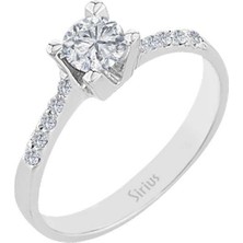 Sirius F Renk Toplam 0,50 Karat Pırlanta Tektaş Yüzük 0417R0033