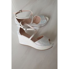 Topukla Kadın Feta Taşlı Ayakkkabı 036 4176