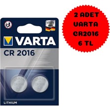 Varta CR2016 3V Lityum Para Pil 2li