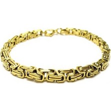 The Collection Erkek Sarı Çelik Kral Model Bileklik