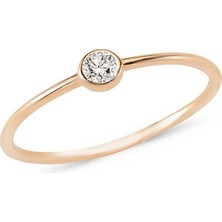 Engingold 14 Ayar Altın Taşlı Yüzük