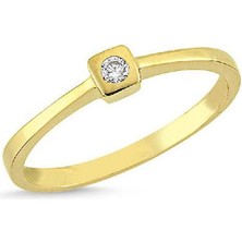 Engingold 14 Ayar Altın Taşlı Yüzük