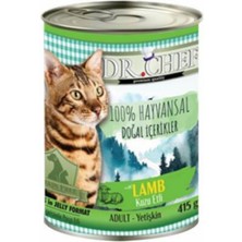 Dr. Chef Tahılsız Kuzu Etli Konserve Yetişkin Kedi Maması 24 x 415 Gram