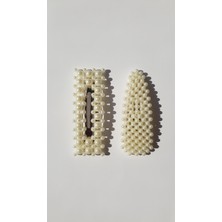 Göçmen Tuhafiye Kadın 2 Li Büyük Incili Yan Toka Seti