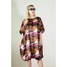 Nomads Felt Kadın Abstract Desen %100 Ipek Elbise