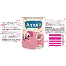 Amore Puppy Chunks Kuzu Parça Etli 9X400GR + Bosphorus Puppy Kuzu Etli Konserve 3X415GR