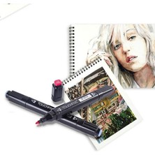 Touch Five 48 Renkler Siyah Kabuk Işaretleyici Kalem Çift Kafa Copic Işaretleyiciler Çizim Fırça Kalem Beraberlik Manga Animasyon Tasarım Sanat Malzemeleri (Yurt Dışından)