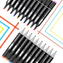 Touch Five 18 Renk Siyah Kabuk Copic Işaretleyiciler Kroki Seti Manga Tasarım Için Çift Kafa Fırça Kalem Okul Sanat Malzemeleri Için (Yurt Dışından)