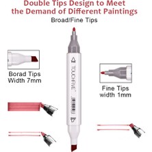 Touch Five 40 Renk Beyaz Kabuk Copic Işaretleyiciler Kroki Seti Manga Tasarım Için Çift Kafa Fırça Kalem Okul Sanat Malzemeleri Için (Yurt Dışından)