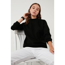 Lela Dik Yaka Basic Örme Sweat Kadın SWEAT 5863323