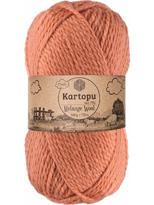 Kartopu Melange Wool K784 Soğan Kabuğu Yünlü El Örgü İpi 100 gr