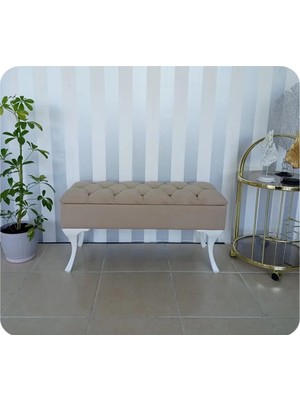 AldaGelsin Yarım Sandıklı Modern Puf Bench Ayakucu Koltuk 90 cm