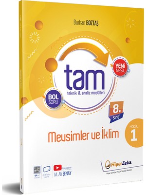 HiperZeka 2025 8.Sınıf TAM Fen Bilimleri 1 Teknik Analiz Modülleri & Mevsimler ve İklim | Burhan BOZTAŞ