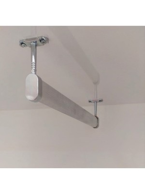 FSM Alüminyum Dolap Içi Oval Askı Borusu + 2 Adet Tavan Askı Aparatı + Vidaları