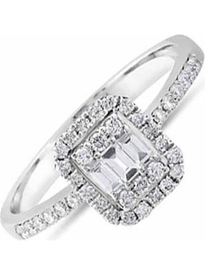 Engingold 0.23CT Pırlanta Baget Yüzük