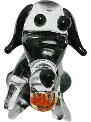 Ebru'sss Dekoratif El Yapımı (Handmade) Cam Mini Köpek Biblo