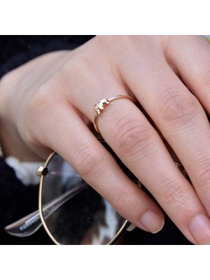 Engingold 14 Ayar Altın Fil Figürlü Yüzük