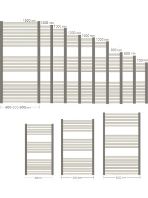 Mernes 400 x 1100 mm Havlupan Radyatör Antrasit Renk 15 Borulu MNA4715 Anrasit