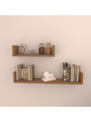 Rafkestir 2 Li Avanos Duvar Rafı Bambu  Mat