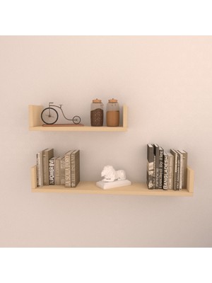 Rafkestir 2 Li Avanos Duvar Rafı Akçaağaç  Mat