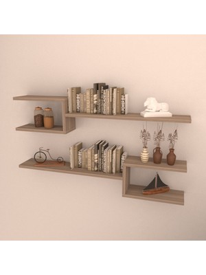 Rafkestir 2 Li Mızrak Duvar Raf Set  Cordoba  Mat