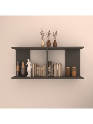 Rafkestir Riva Duvar Rafı  Antrasit  Mat