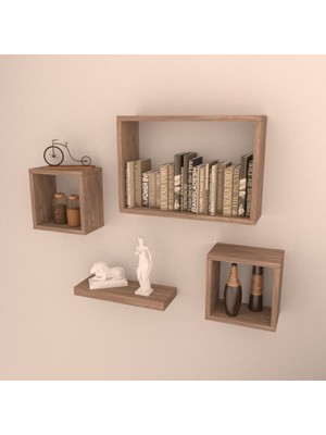 Rafkestir Mılan Duvar Raf Seti Sacramento  Mat