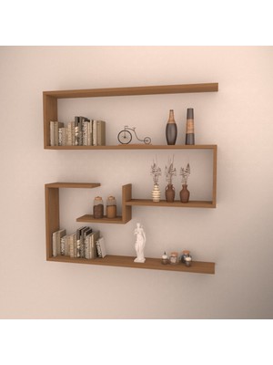 Rafkestir Agra Duvar Raf Set Bambu  Mat