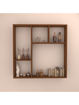 Rafkestir Milet Duvar Raf Set  Akçaağaç  Mat