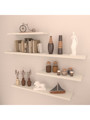 Rafkestir 4 Lü Raf Set   100 x 80 x 50 x 50  Beyaz  Mat