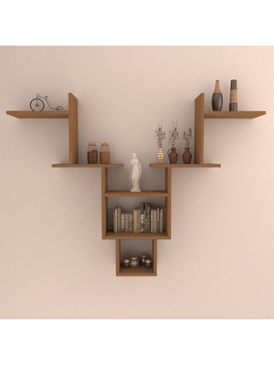 Rafkestir Wolf Duvar Rafı Bambu  Mat