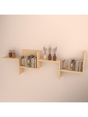 Rafkestir Siena Duvar Raf Seti Akçaağaç  Mat