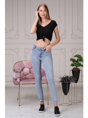 The Bark Nancy Skinny Jean Kadın Pantolon N946 Buz Mavisi