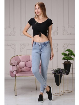 The Bark Nancy Skinny Jean Kadın Pantolon N946 Buz Mavisi