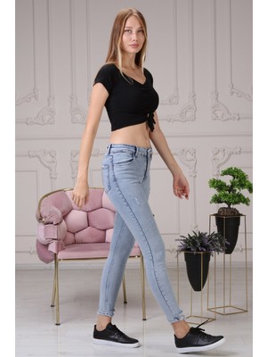 The Bark Nancy Skinny Jean Kadın Pantolon N946 Buz Mavisi