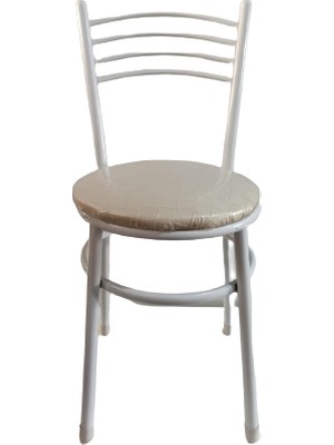 Yılmaz Masacılık Tatlı 6 Adet Beyaz Mutfak Bahçe Sandalyesi