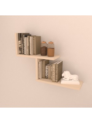 Rafkestir Truva Gizli Duvar Rafı Krem